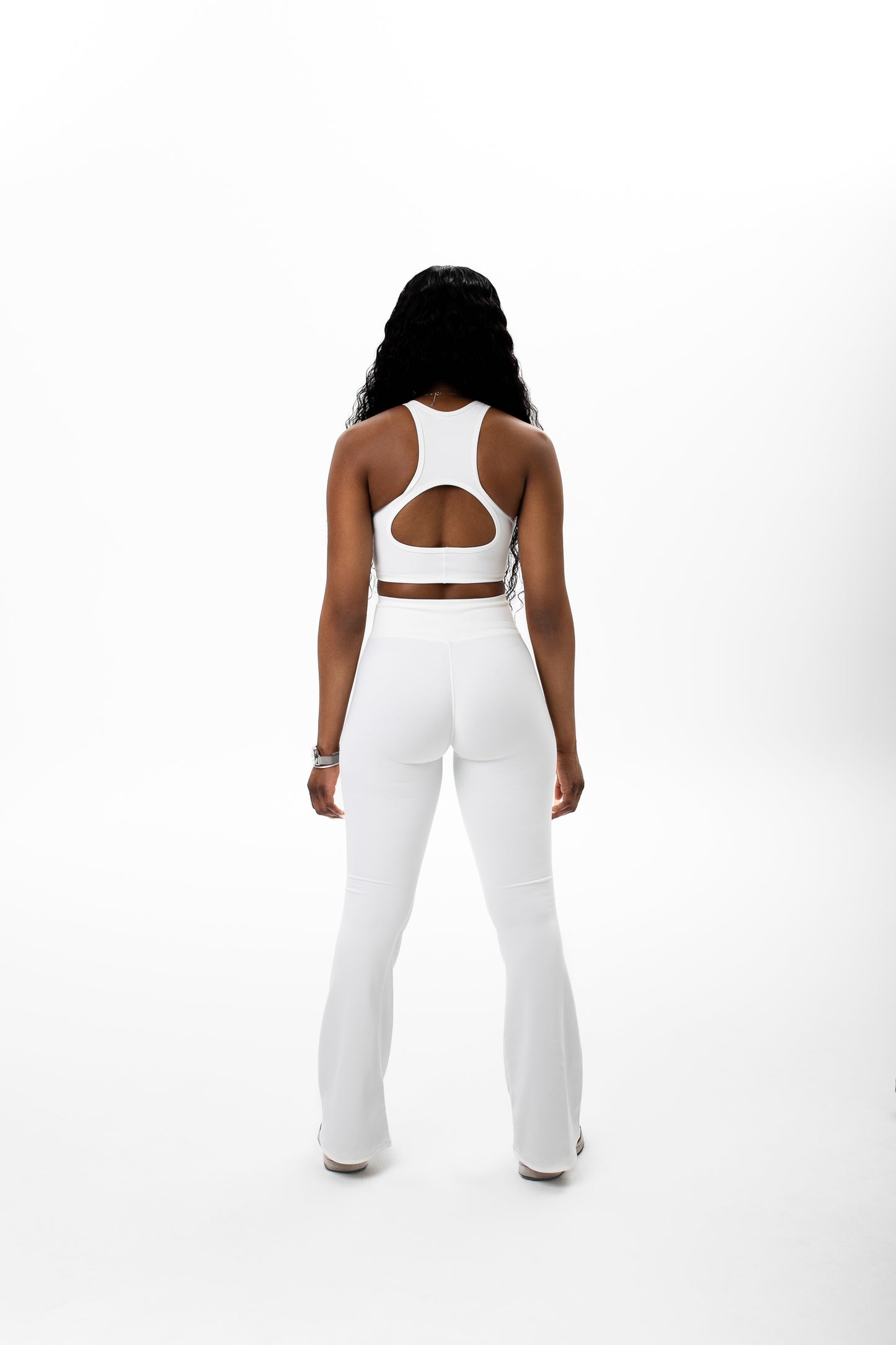 Kalm ribbed White tank top